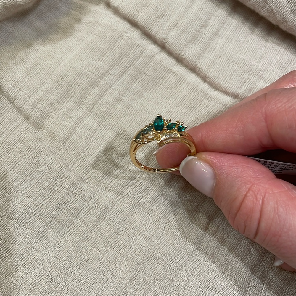 14k over sterling silver ring
